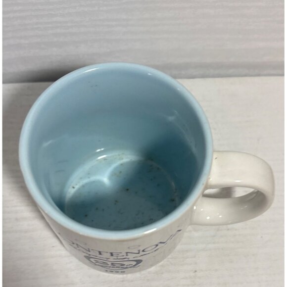 Contenova 25th Anniversary 1990 Blue & White Heart Pattern Ceramic Mug 12 Oz - Picture 3 of 7